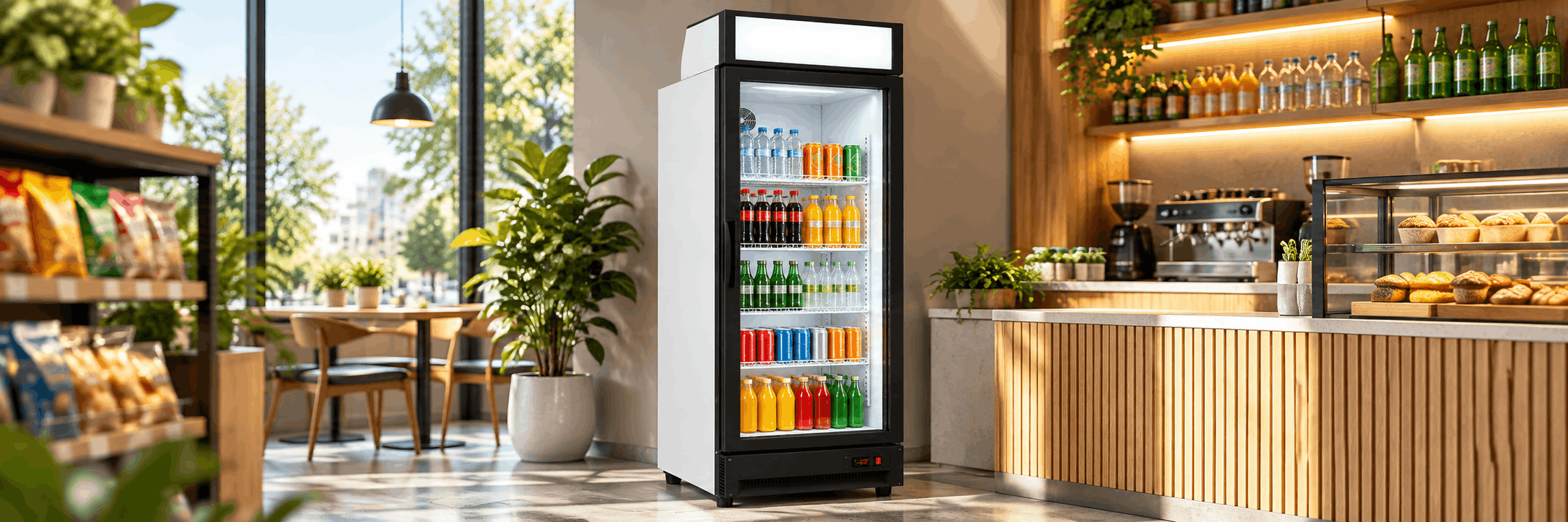 REFROIDISSEUR VVA420 VERTICAL VITRE NOIR